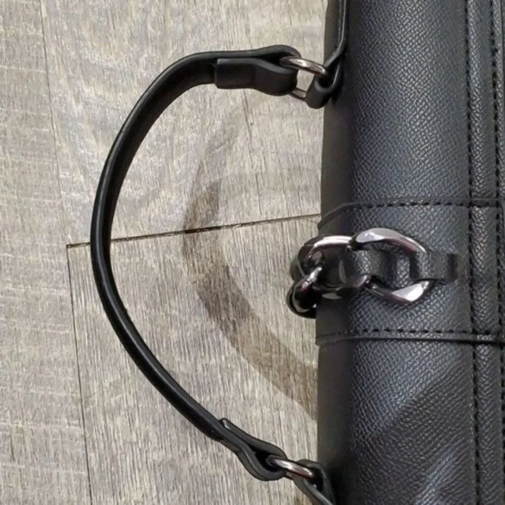 Badgley Mischka Bag Satchel Handbag Purse Vegan Leather Black Women's Women's